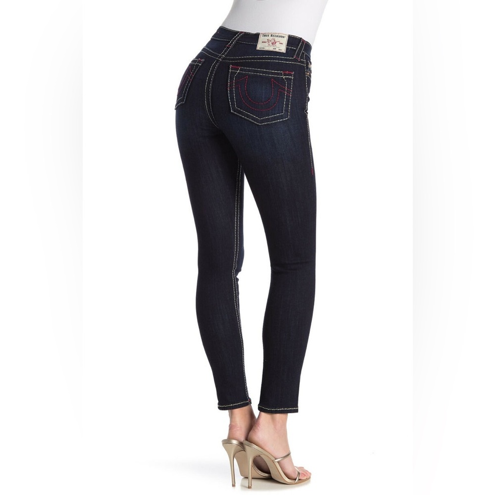 🆕 TRUE RELIGION Halle High Rise Big T Super Skinny Jeans in Lonestar Size 29